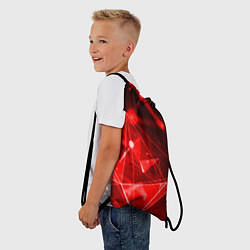 Рюкзак-мешок Абстрактные красные лучи, цвет: 3D-принт — фото 2