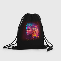 Рюкзак-мешок Неоновая девушка II, цвет: 3D-принт