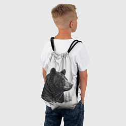 Рюкзак-мешок Нарисованный медведь, цвет: 3D-принт — фото 2