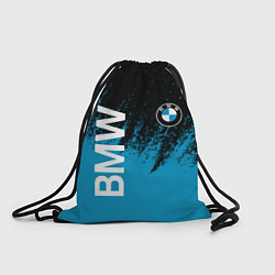 Рюкзак-мешок Bmw голубые брызги, цвет: 3D-принт