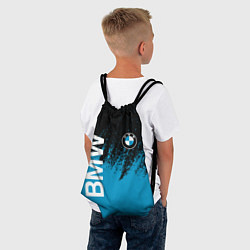 Рюкзак-мешок Bmw голубые брызги, цвет: 3D-принт — фото 2