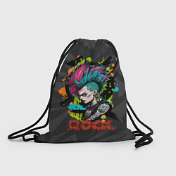 Рюкзак-мешок Девушка панк, цвет: 3D-принт