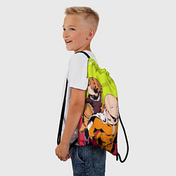 Рюкзак-мешок Сайтама и Генос, цвет: 3D-принт — фото 2