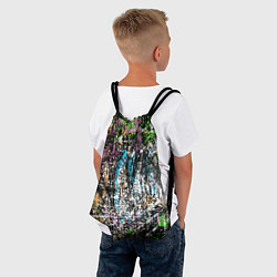 Рюкзак-мешок Красочный фон в стиле гранж, цвет: 3D-принт — фото 2