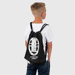 Рюкзак-мешок Spirited Away с потертостями на темном фоне, цвет: 3D-принт — фото 2