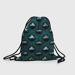 Рюкзак-мешок Зелёная шипованная броня, цвет: 3D-принт