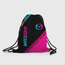 Рюкзак-мешок Mazda - neon gradient: надпись, символ, цвет: 3D-принт