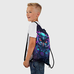 Рюкзак-мешок Сова в стиле киберпанк, цвет: 3D-принт — фото 2