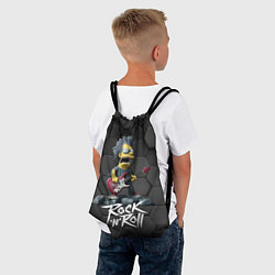 Рюкзак-мешок Рок Симпсоны, цвет: 3D-принт — фото 2