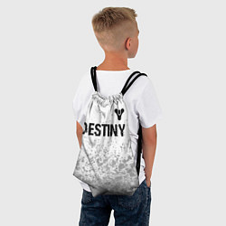 Рюкзак-мешок Destiny glitch на светлом фоне: символ сверху, цвет: 3D-принт — фото 2