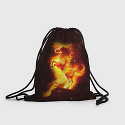 Рюкзак-мешок Пылающий фантастический конь, цвет: 3D-принт