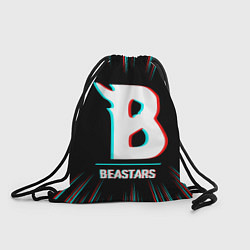 Рюкзак-мешок Символ Beastars в стиле glitch на темном фоне, цвет: 3D-принт