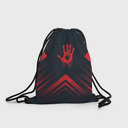 Рюкзак-мешок Красный символ Death Stranding на темном фоне со с, цвет: 3D-принт