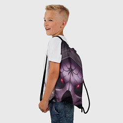 Рюкзак-мешок Фиолетовый череп с пламенем, цвет: 3D-принт — фото 2