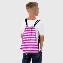 Рюкзак-мешок Ярко-розовые полосы, цвет: 3D-принт — фото 2