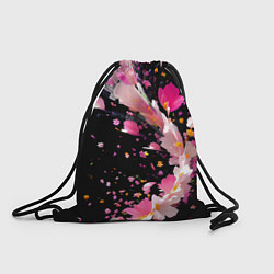 Рюкзак-мешок Вихрь розовых лепестков, цвет: 3D-принт