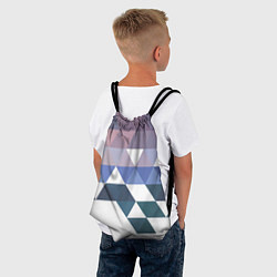 Рюкзак-мешок Абстрактные разноцветные треугольники в паттерне, цвет: 3D-принт — фото 2