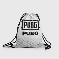 Рюкзак-мешок PUBG с потертостями на светлом фоне, цвет: 3D-принт