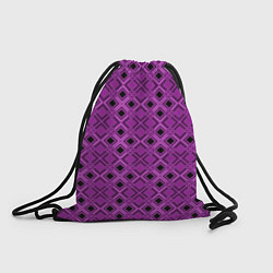 Рюкзак-мешок Геометрический узор в пурпурных и лиловых тонах, цвет: 3D-принт