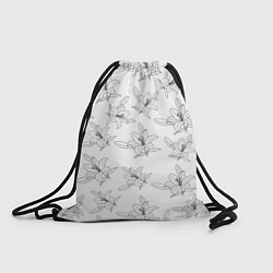 Рюкзак-мешок Лилия цветочный паттерн, цвет: 3D-принт
