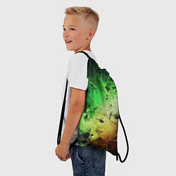 Рюкзак-мешок Зеленый взрыв, цвет: 3D-принт — фото 2