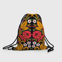 Рюкзак-мешок Хохлома узор, цвет: 3D-принт