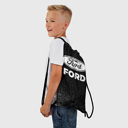 Рюкзак-мешок Ford с потертостями на темном фоне, цвет: 3D-принт — фото 2