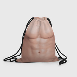 Рюкзак-мешок Мужской торс качка с мышцами - идеальное тело с му, цвет: 3D-принт