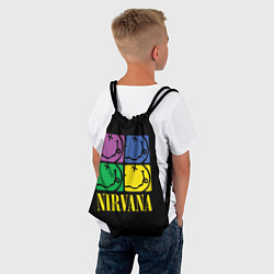Рюкзак-мешок NIRVANA - смайлы, цвет: 3D-принт — фото 2
