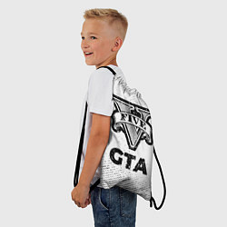 Рюкзак-мешок GTA с потертостями на светлом фоне, цвет: 3D-принт — фото 2