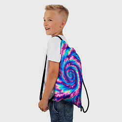 Рюкзак-мешок Тай-дай розово-голубой, цвет: 3D-принт — фото 2