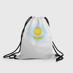 Рюкзак-мешок Солнце и цветы, цвет: 3D-принт