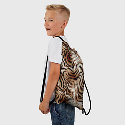 Рюкзак-мешок Меховая шкура тигра, цвет: 3D-принт — фото 2