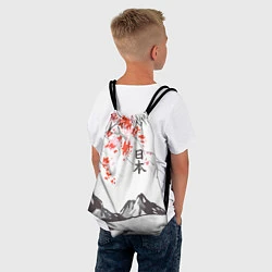 Рюкзак-мешок Цветущая сакура и солнце - Япония, цвет: 3D-принт — фото 2