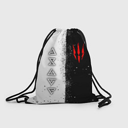 Рюкзак-мешок Ведьмак - знаки, цвет: 3D-принт