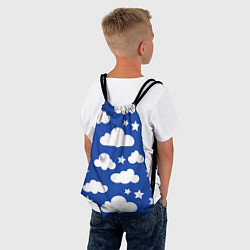 Рюкзак-мешок Облака и звёздочки, цвет: 3D-принт — фото 2