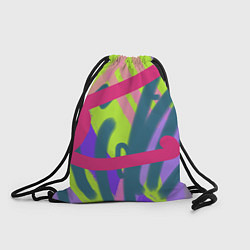 Рюкзак-мешок Цветастая графика, цвет: 3D-принт