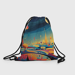 Рюкзак-мешок Абстрактный пейзаж: арт нейросети, цвет: 3D-принт