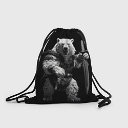 Рюкзак-мешок Белый медведь воин, цвет: 3D-принт