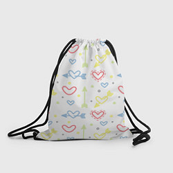 Рюкзак-мешок Color hearts, цвет: 3D-принт