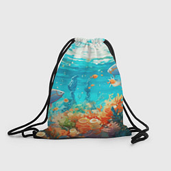 Рюкзак-мешок Морской подводный мир, цвет: 3D-принт