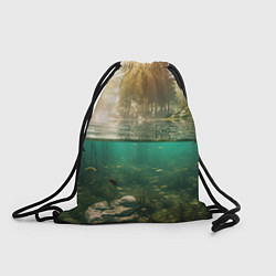 Рюкзак-мешок Поводный мир и рыбы, цвет: 3D-принт