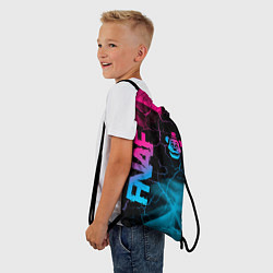 Рюкзак-мешок FNAF - neon gradient: надпись, символ, цвет: 3D-принт — фото 2