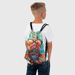Рюкзак-мешок Огромный карп в очках, цвет: 3D-принт — фото 2