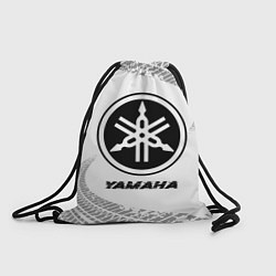 Рюкзак-мешок Yamaha speed на светлом фоне со следами шин, цвет: 3D-принт