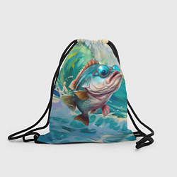 Рюкзак-мешок Карп на волне, цвет: 3D-принт