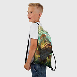 Рюкзак-мешок Карп в озере, цвет: 3D-принт — фото 2