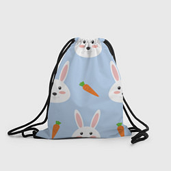 Рюкзак-мешок Зайчики и морковки, цвет: 3D-принт
