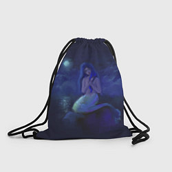 Рюкзак-мешок Русалка и полнолуние, цвет: 3D-принт