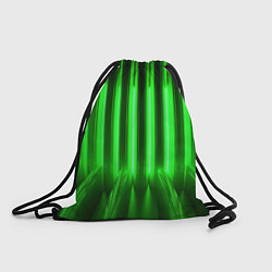 Рюкзак-мешок Зеленые неоновый световой фон, цвет: 3D-принт